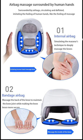 Cordless Compression Knee Massager with Heat and Kneading