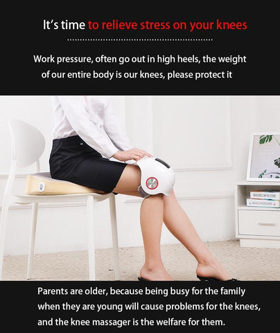 Cordless Compression Knee Massager with Heat and Kneading