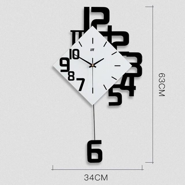 Creative Modern Wall Clock EvoFine Black 