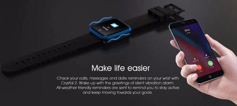 Crystal Smart Fitness Smartwatch Waterproof For Android IOS