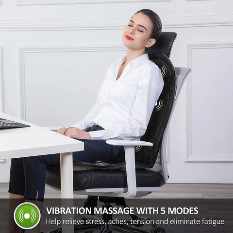 Electric Heating Massage Seat Cushion - Back Massager with Heat