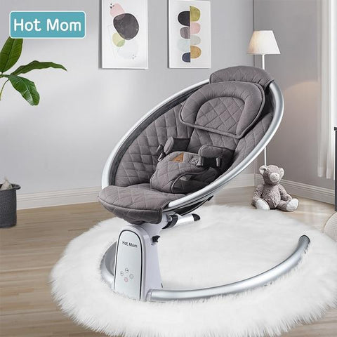 EvoFine Baby Swing for Infants, Electric Baby Bouncers with Bluetooth and Five Gear baby swing EvoFine Dark grey 