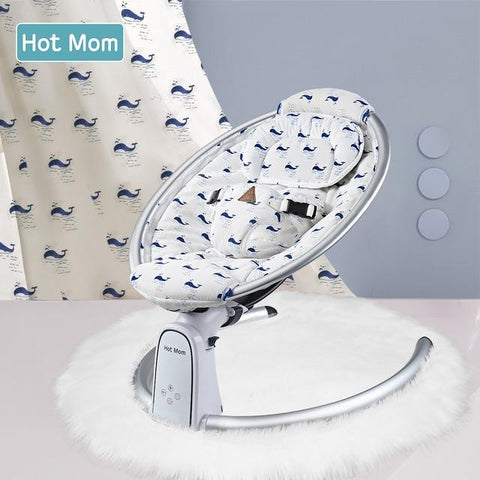 EvoFine Baby Swing for Infants, Electric Baby Bouncers with Bluetooth and Five Gear baby swing EvoFine White 