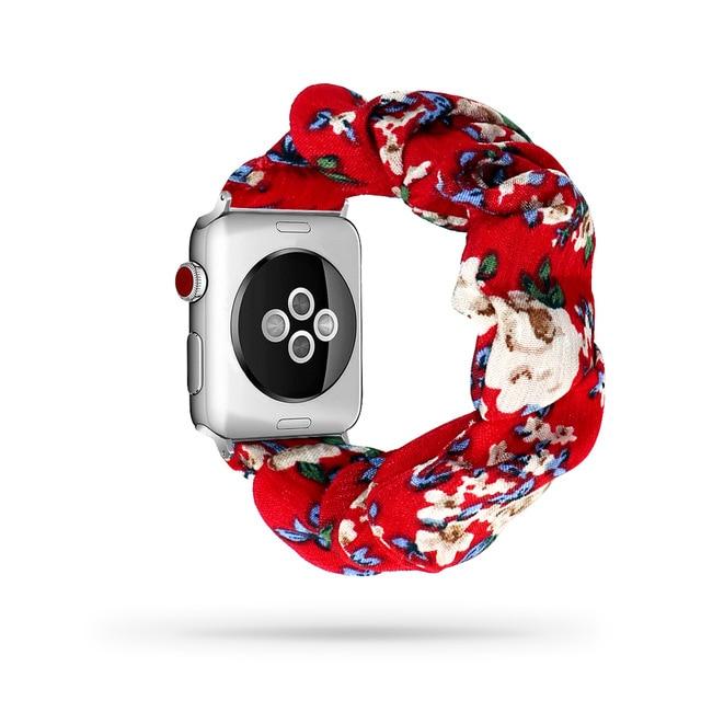 EvoFine Watch Band Compatible for Apple Watch Band Smartwatch EvoFine United States Red-Floral 42mm or 44mm