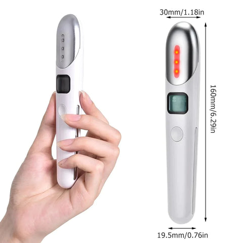 Eye Massager Wand Heat & Sonic Vibration for Dark Circles