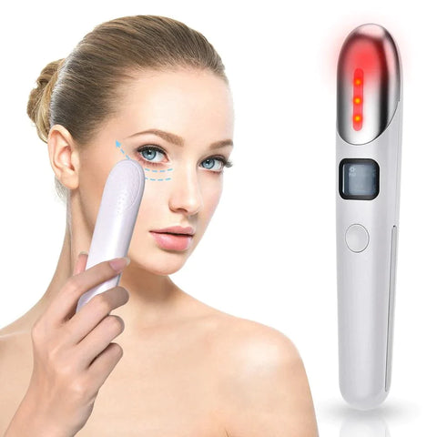 Eye Massager Wand Heat & Sonic Vibration for Dark Circles