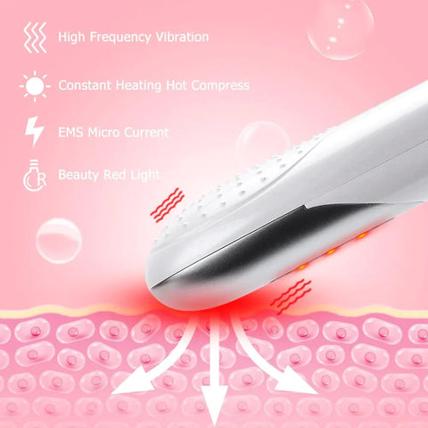 Eye Massager Wand Heat & Sonic Vibration for Dark Circles