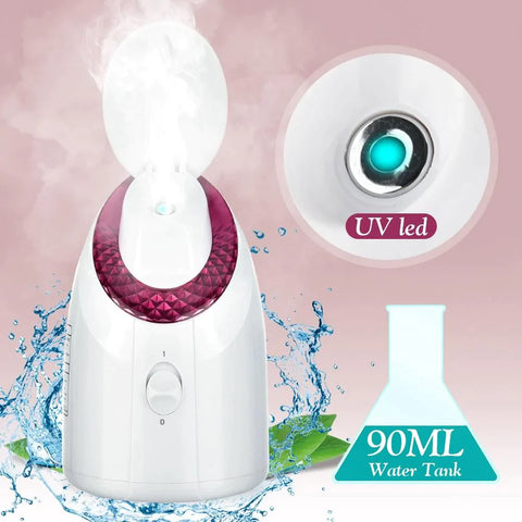 Face Steamer for Facial Deep Cleaning, Nano Ionic Warm Mist Home Facial Spa