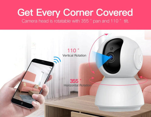 Home Security Camera Wireless Surveillance HD Plug-in Indoor WiFi Camera System