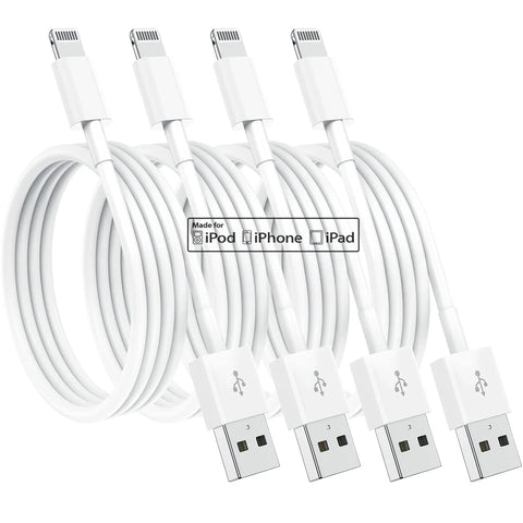 Apple Charging Cable 6 ft 4 Pack