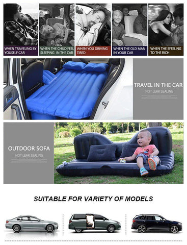 Inflatable Car Seat Mattress - Portable Outdoor Travel Sofa