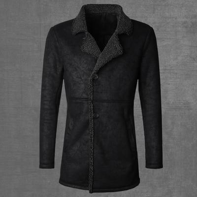 Long Leather Jacket Evofine Black S 