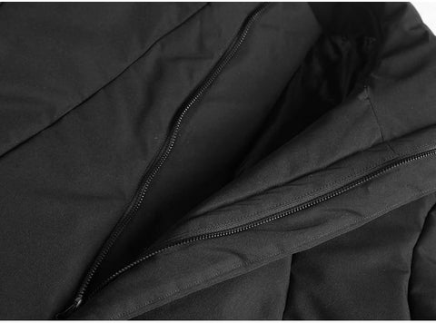 Men Winter Jacket Fashion Black Cotton Collar Coat