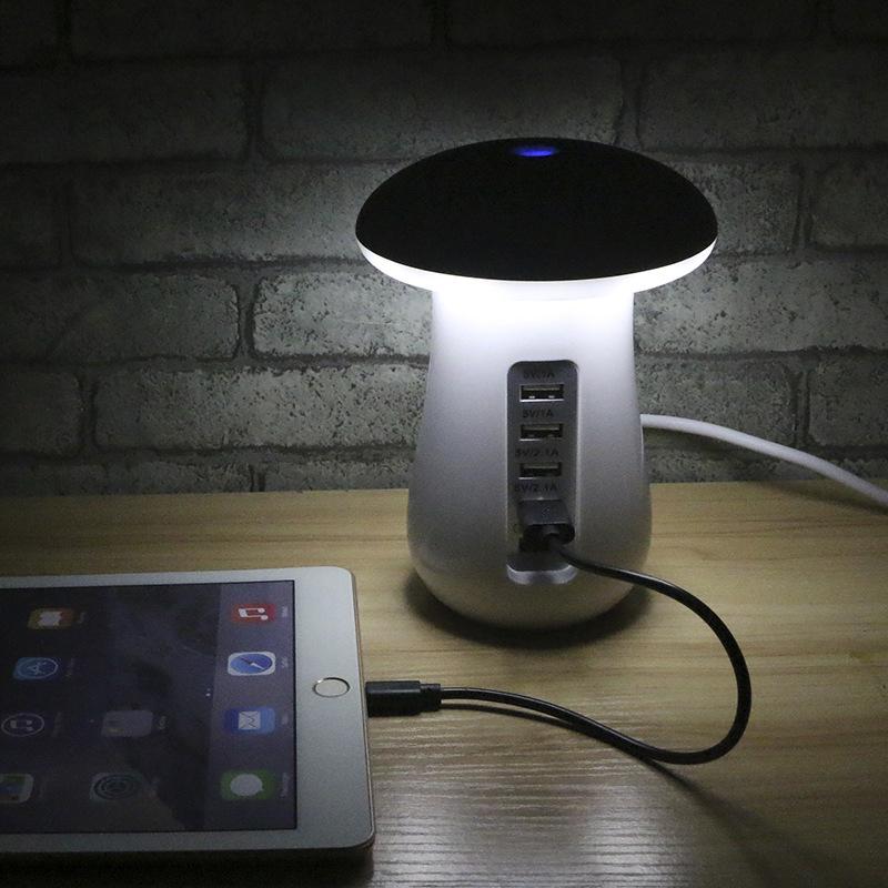 Multi Port Mushroom Led Lamp USB Charge Station Led Lamp EvoFine EU 