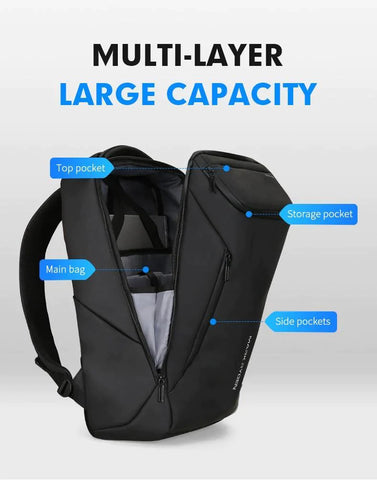 Anti-thief Fashion Backpack 15.6 inch Laptop USB Charging Travel Bag