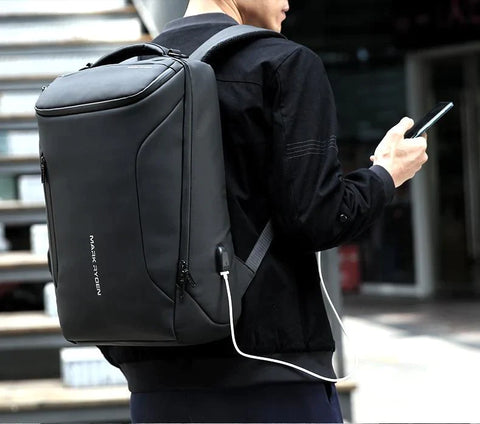 Anti-thief Fashion Backpack 15.6 inch Laptop USB Charging Travel Bag