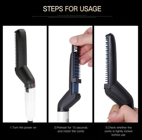 Multifunctional Hair Comb Beard Straightener