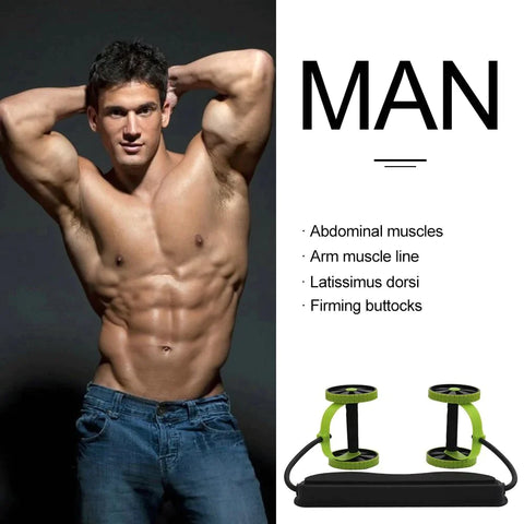 New Sport Core Double AB Roller Wheel Fitness Exercises Equipment