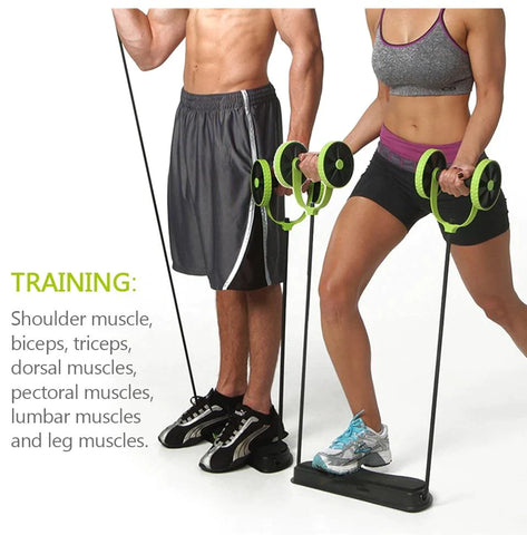 New Sport Core Double AB Roller Wheel Fitness Exercises Equipment
