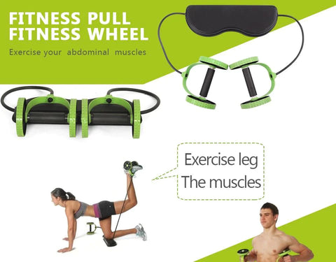 New Sport Core Double AB Roller Wheel Fitness Exercises Equipment