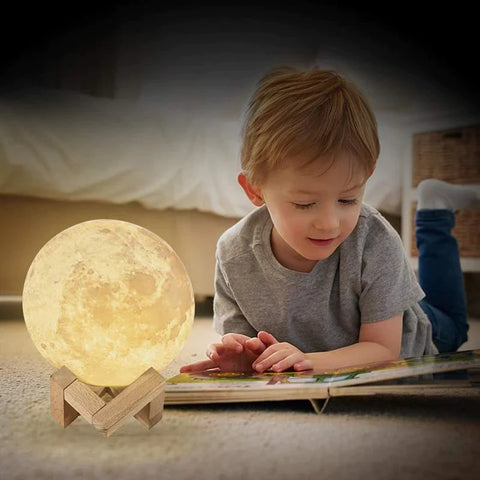 Night Light 3D Print Moon Lamp Rechargeable