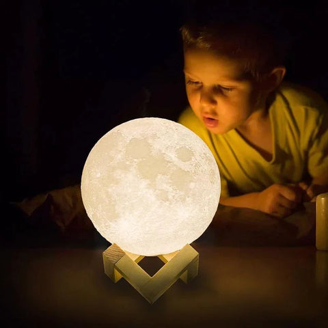 Night Light 3D Print Moon Lamp Rechargeable