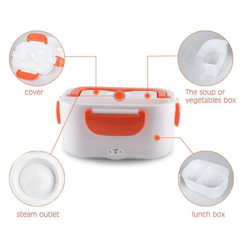 Portable Electric Heating Lunch Box Food Storage Box