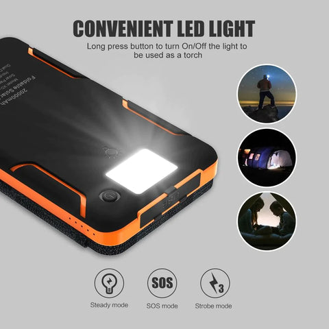 Powerfull Solar Power Bank with Wireless