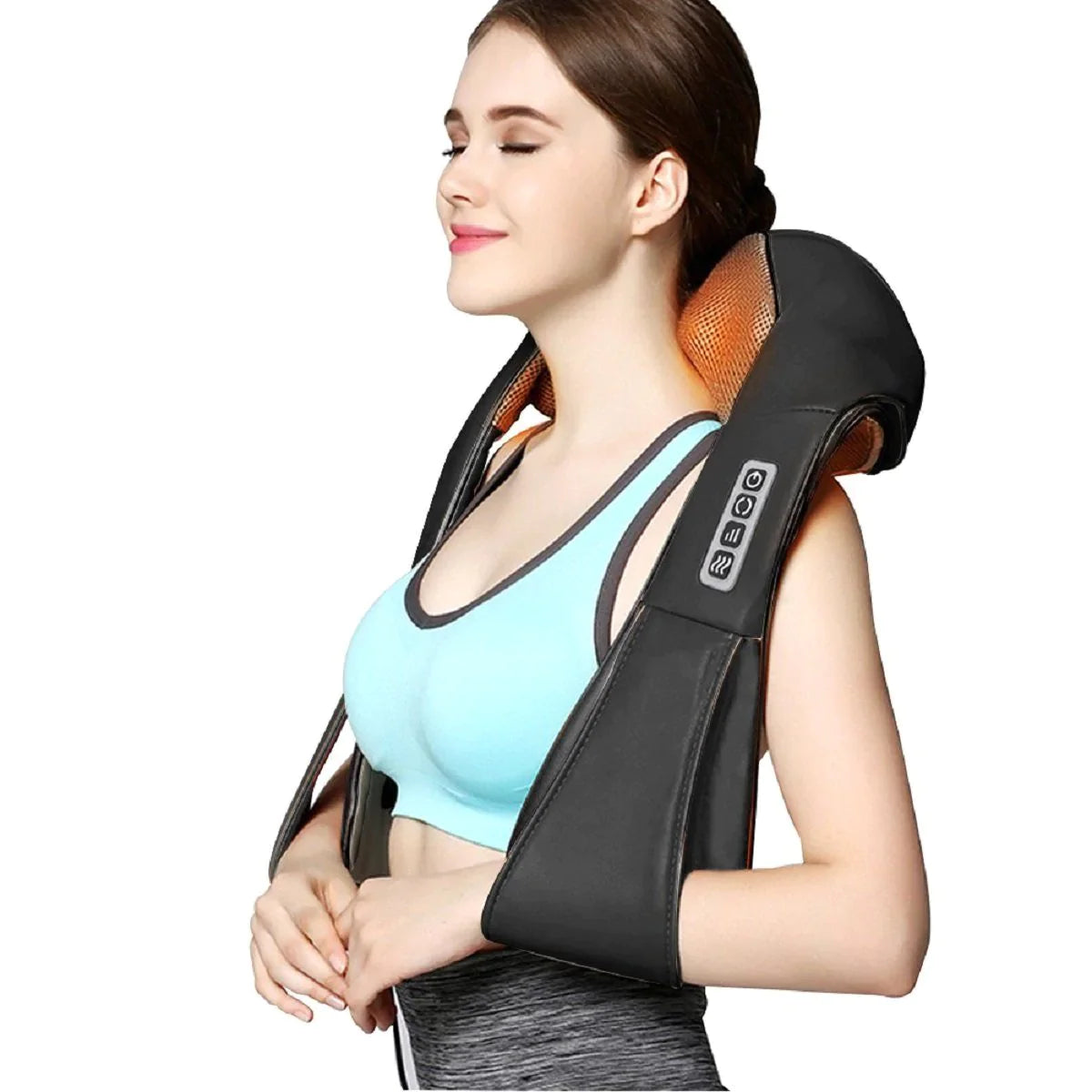 Premium Shiatsu Neck and Shoulder Massager Neck Massager EvoFine Black 