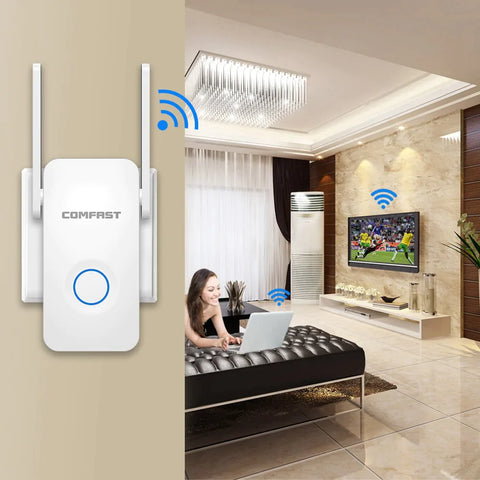 WiFi Range Extender - Up to 1200Mbps WiFi Repeater Wireless Signal Booster