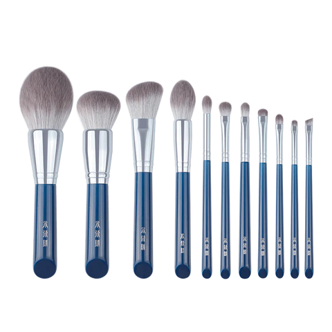 Eye Shadows Makeup 11 Pcs super soft fiber Brush Set