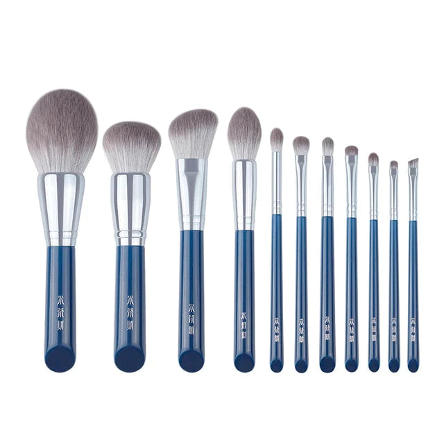 Eye Shadows Makeup 11 Pcs super soft fiber Brush Set