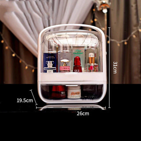 Cosmetic Display Cases with Brush and Lipstick Organizer for Bathroom Countertop