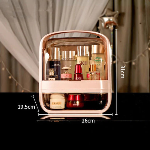 Cosmetic Display Cases with Brush and Lipstick Organizer for Bathroom Countertop