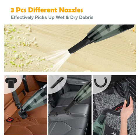 Portable Car Vacuum Cleaner High Power Handheld Kit for Cleaning Car Interior