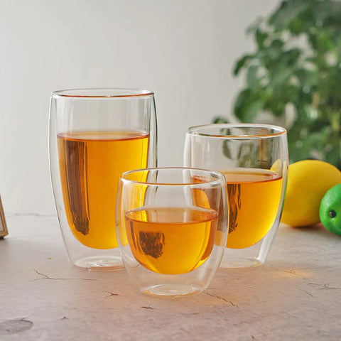 Double-Wall Glass Cup Set of 1-6