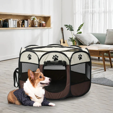 Pet Playpen, Foldable Portable Playpens for Puppies,Dogs,Cats,Rabbits