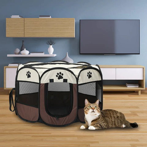 Pet Playpen, Foldable Portable Playpens for Puppies,Dogs,Cats,Rabbits