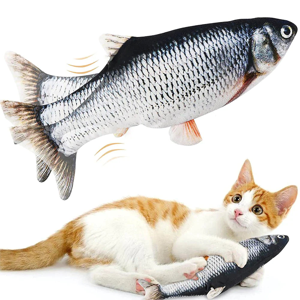 Electric Moving Fish Cat Toy with Built-in touch sensor