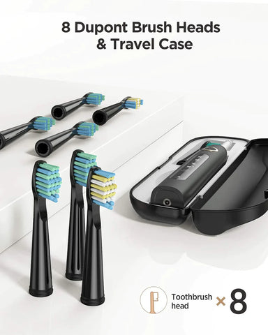 Electric Toothbrush with 8 Brush Heads for Adults and Kids