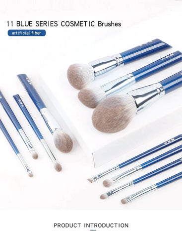 Eye Shadows Makeup 11 Pcs super soft fiber Brush Set