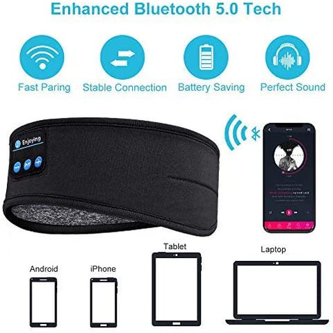 Soft Sleep Headphones Bluetooth Headbands, Headsets for Side Sleeper