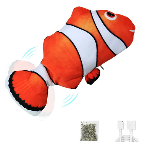 Electric Moving Fish Cat Toy with Built-in touch sensor