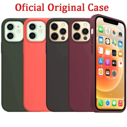 EvoFine Original Silicone Phone Case For iPhone 11 12 13 Pro MAX SE