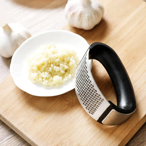 Stainless Steel Garlic Press Manual Curve Fruit Vegetable Tools