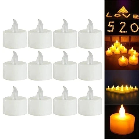 48-Pack Battery LED Tea Lights Candles Bulk