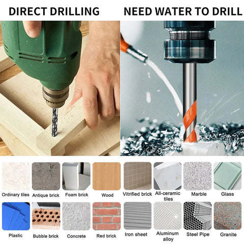 Triangle Drill Bit Set (PREMIUM 7pc Complete Set) Storage Case and Bit Holder