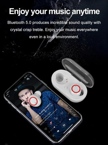 Touch Control Wireless Bluetooth Waterproof Earphone