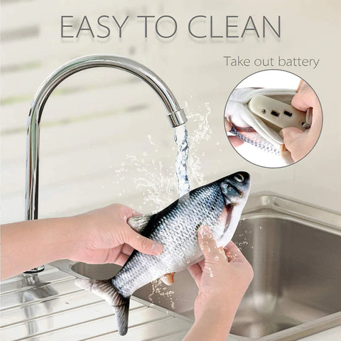 Electric Moving Fish Cat Toy with Built-in touch sensor