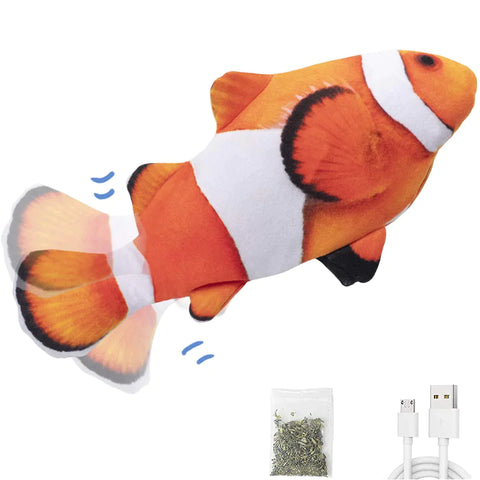 Electric Moving Fish Cat Toy with Built-in touch sensor